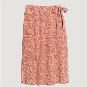 Frank & Oak floral skirt in deep orange (small)